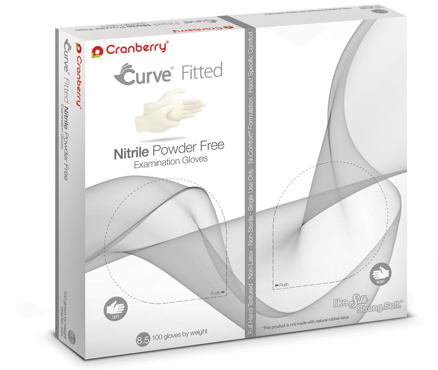 Curve Fitted Powder-Free Nitrile Exam Gloves