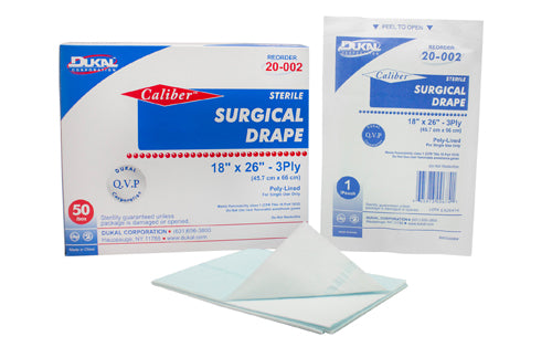 Sterile Surgical Drapes - 18" x 26"