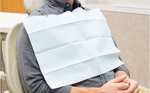 3-Ply Patient Bibs w/ Poly Backing - Patient Bibs
