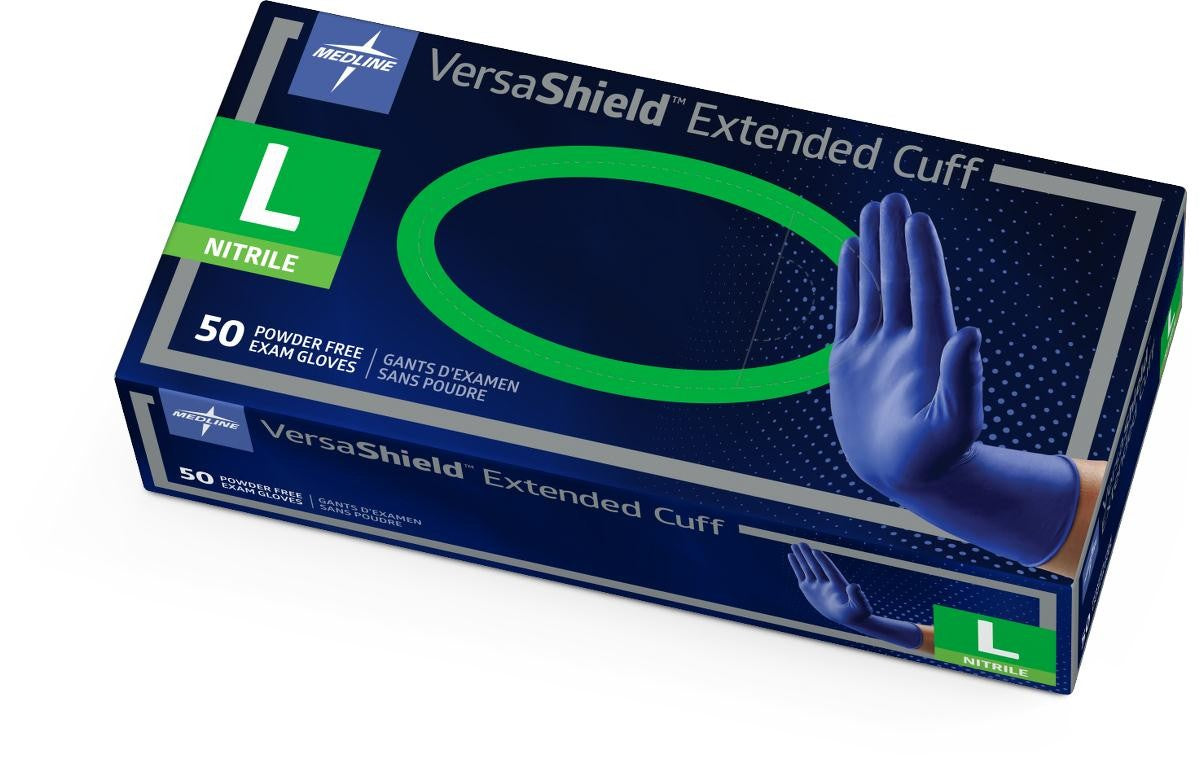 VersaShield Extended Cuff Powder-Free Nitrile Exam Gloves